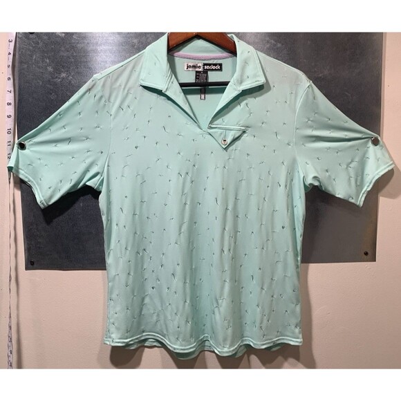 Jamie Sadock Stretch Golf Polo Size M Short Sleeve Pickleball Summer Tennis - Picture 3 of 15